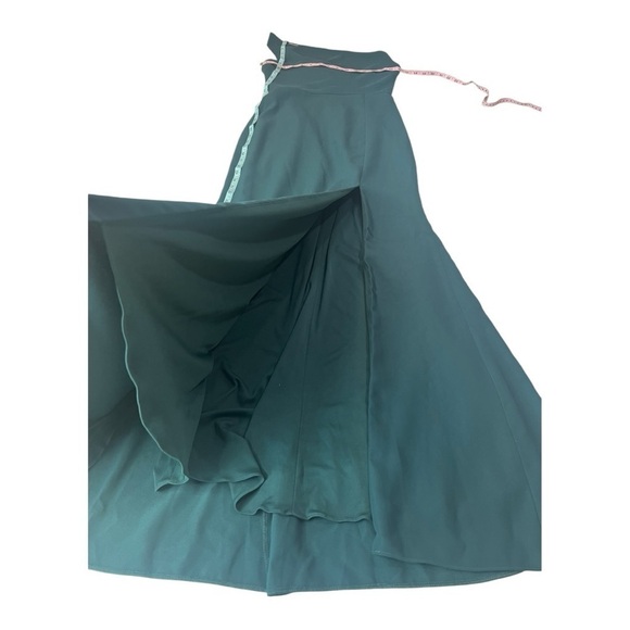 After Six Evergreen 6849 One-Shoulder Draped Cowl-Neck Maxi Dress NEW Size 2R - Picture 9 of 15